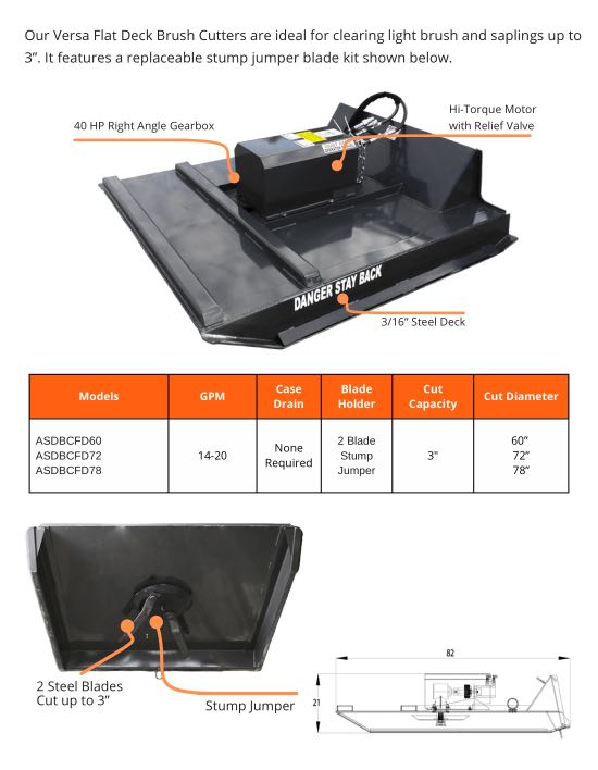 Versa Flat Deck Brush Cutter