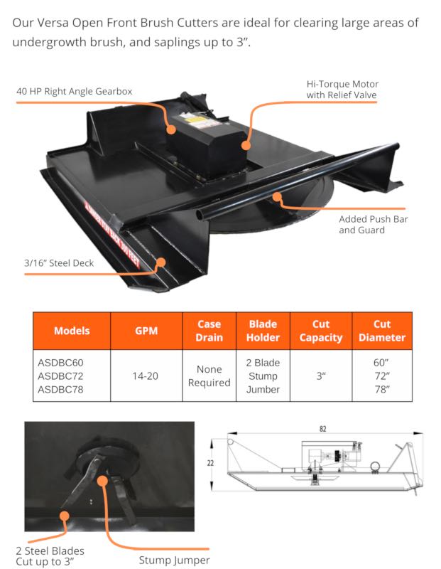 Versa Open Front Brush Cutter