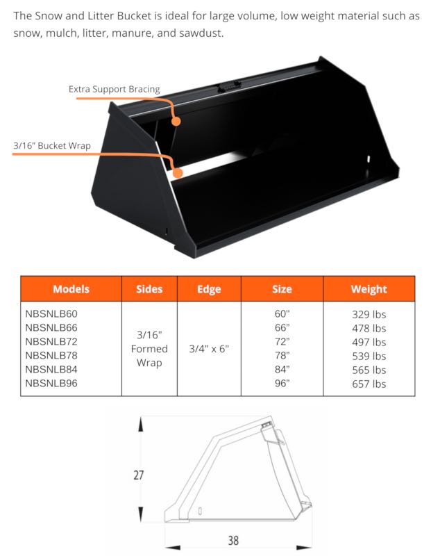 Snow and Litter Bucket