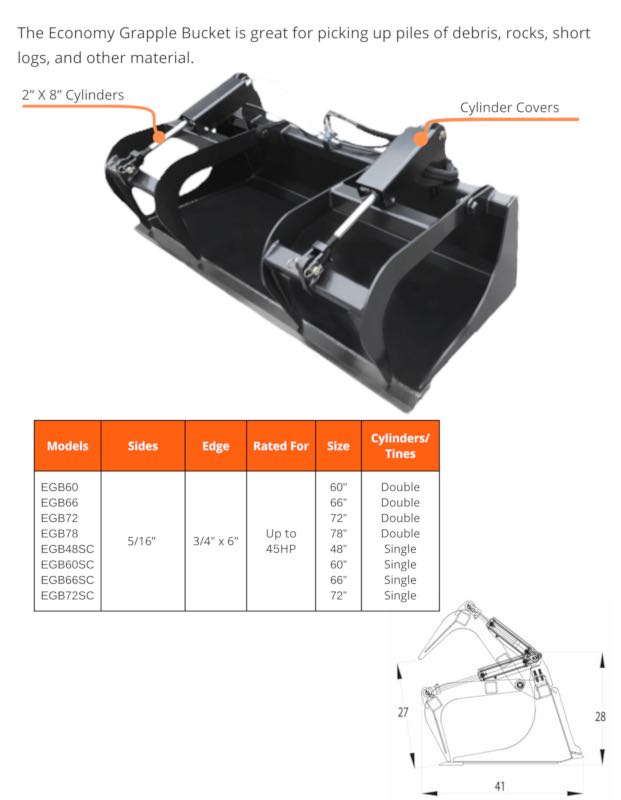 Economy Grapple Bucket