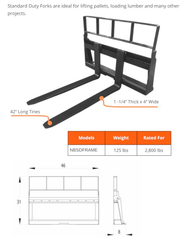 Standard Duty Forks & Frame